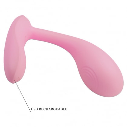 Pretty Love Baird: Vibrator Punctul G 12 Moduri Reîncărcabil Roz
