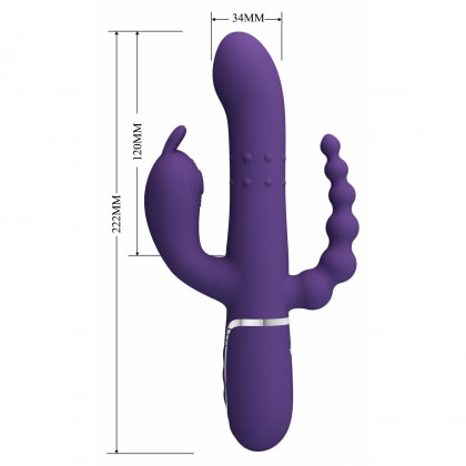 Pretty Love Cammy Vibrator Triplu Reîncărcabil Mov