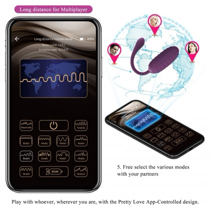 Pretty Love Casper Purple — Ou Vibrator 12 Moduri, USB Mov