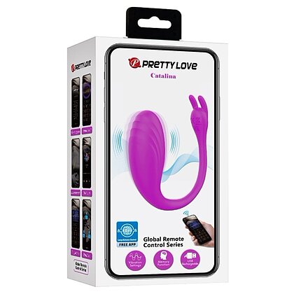 Pretty Love Catalina – Love Egg Reîncărcabil, 12 Funcții Mov