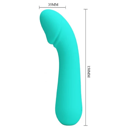 Pretty Love Cetus – Vibrator Punctul G 15 cm, 12 Moduri Albastru