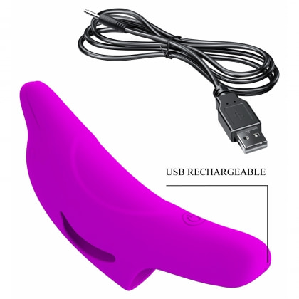 Pretty Love Delphini Vibrator De Deget 10 Funcții Mov Discret
