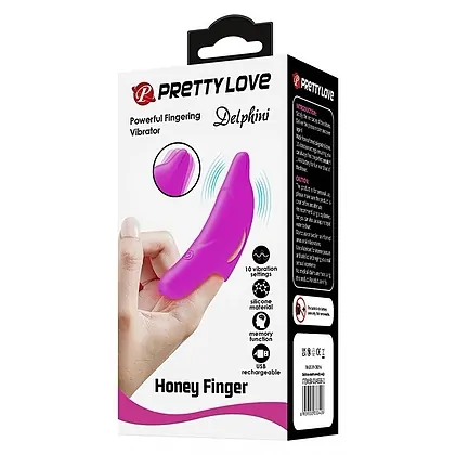 Pretty Love Delphini Vibrator De Deget 10 Funcții Mov Discret