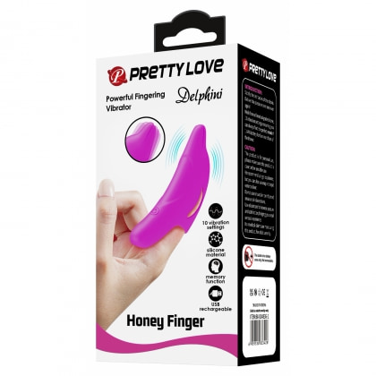 Pretty Love Delphini Vibrator De Deget 10 Funcții Mov Discret