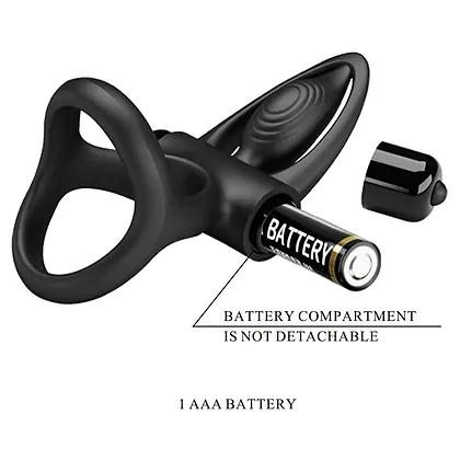 Pretty Love Inel Vibrant Negru, 10 Moduri silențioase