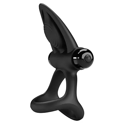 Pretty Love Inel Vibrant Negru, 10 Moduri Silențioase