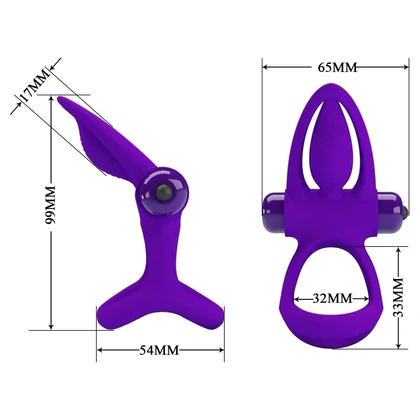 Pretty Love Inel Vibrator Vibration, 10 Moduri, Mov
