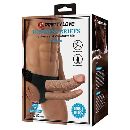 Pretty Love Keaven Chiloti Cu Ham Si Dublu Dildo