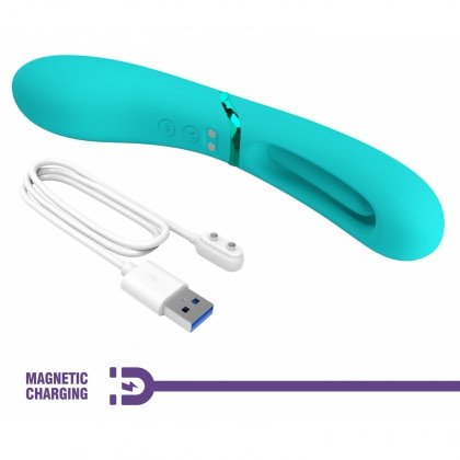 Pretty Love Lexie – Vibrator Punct G, 7+4 Moduri, USB Albastru