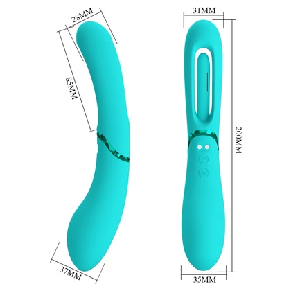 Pretty Love Lexie – Vibrator Punct G, 7+4 Moduri, USB Albastru