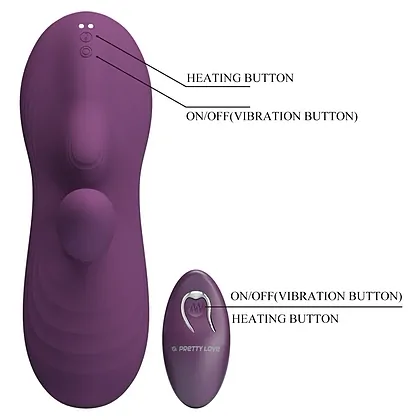 Pretty Love Luka - pad vibrator din silicon ergonomic Mov