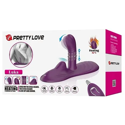 Pretty Love Luka - pad vibrator din silicon ergonomic Mov