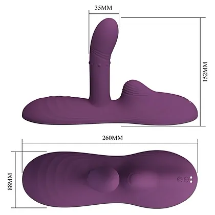 Pretty Love Luka - pad vibrator din silicon ergonomic Mov