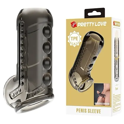 Pretty Love Manșon Texturat TPE — Soft și Waterproof