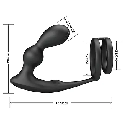 Pretty Love Marshall Inel Vibrant 12 Moduri Reîncărcabil Negru