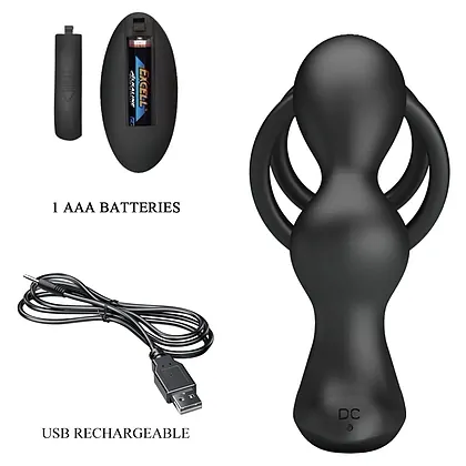 Pretty Love Marshall Inel Vibrant 12 Moduri Reîncărcabil Negru