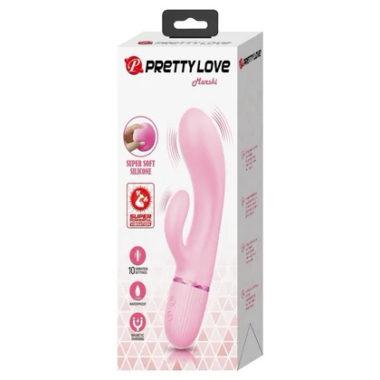 Pretty Love Marski Pink - Vibrator Rabbit 10 Funcții, USB Roz