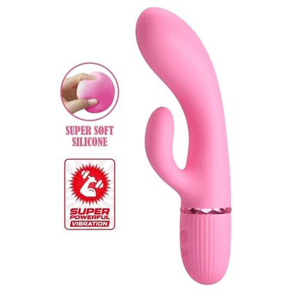 Pretty Love Marski Pink - Vibrator Rabbit 10 Funcții, USB Roz