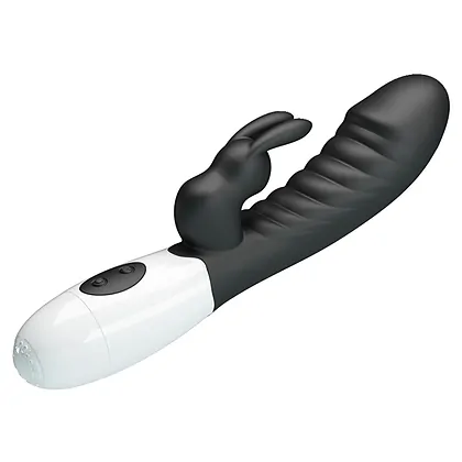 Pretty Love Naughty Bunny – Dublu Stimulator, 30 Moduri Negru