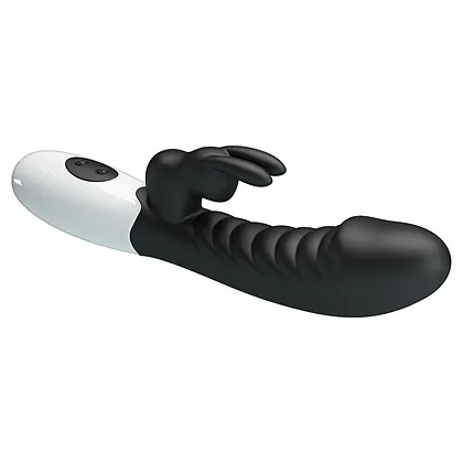 Pretty Love Naughty Bunny – Dublu Stimulator, 30 Moduri Negru