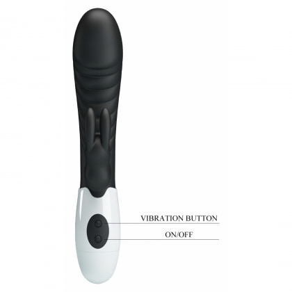 Pretty Love Naughty Bunny – Dublu Stimulator, 30 Moduri Negru