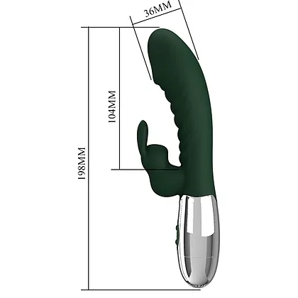 Pretty Love Naughty Bunny Green — 30 Moduri, Dublă Stimulare Verde