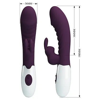 Pretty Love Naughty Bunny II, 30 Moduri, Stimulare Dublă Mov