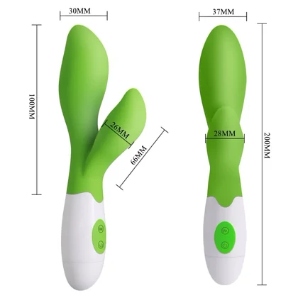 Pretty Love Owen — 30 Moduri, Dublă Stimulare, Silicon Verde