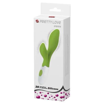 Pretty Love Owen — 30 Moduri, Dublă Stimulare, Silicon Verde