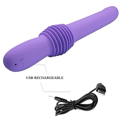 Pretty Love Pazuzu Purple — Pistonare 7 cm, Reîncărcabil Violet