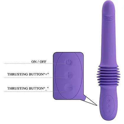 Pretty Love Pazuzu Purple — Pistonare 7 cm, Reîncărcabil Violet