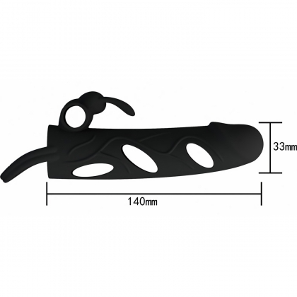 Prelungitor Penis Pretty Love With Ball Strap Negru