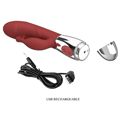 Pretty Love Rasmussen — Dual Punct G + Clitoris, 30 Moduri Roșu