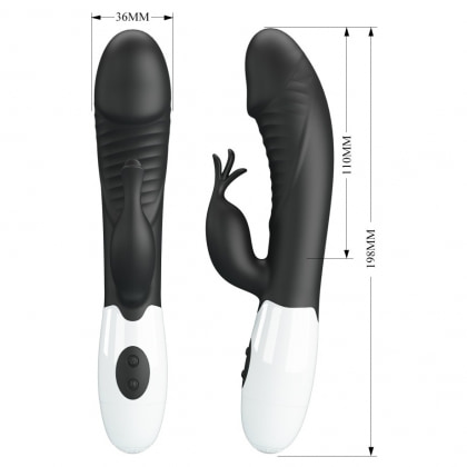 Pretty Love Rasmussen – Stimulator Dublu, 30 Moduri Negru