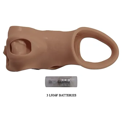 Pretty Love Sleeve TPE Vibrator – 21–25 cm, Diam. 5.5–5.9 Flesh