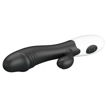 Pretty Love Snappy Black — Iepuraș Dual, 30 Moduri Negru