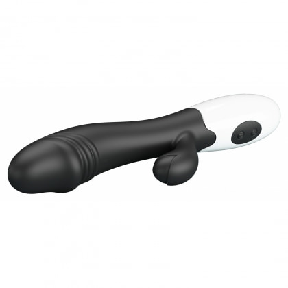 Pretty Love Snappy Black — Iepuraș Dual, 30 Moduri Negru