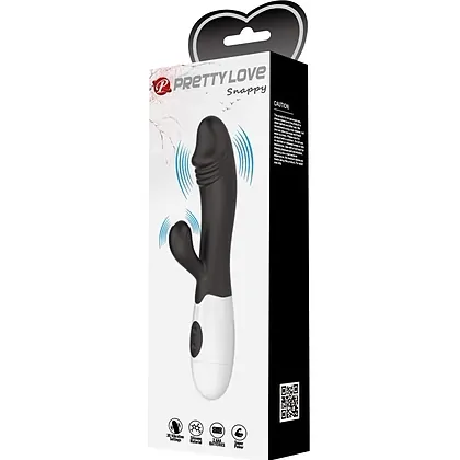 Pretty Love Snappy Black — Iepuraș Dual, 30 Moduri