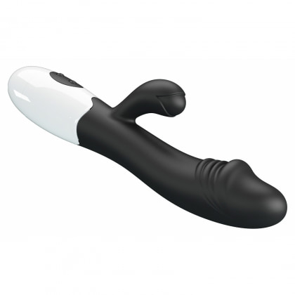 Pretty Love Snappy Black — Iepuraș Dual, 30 Moduri Negru