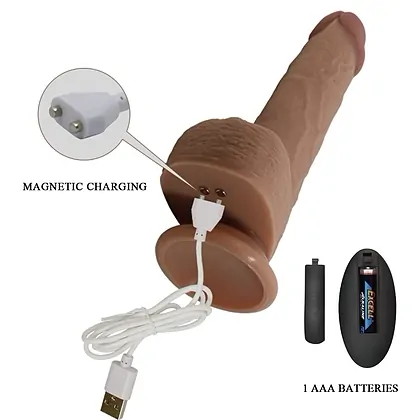 Pretty Love Tommy Vibrator Realist 3 Moduri cu Ventuză