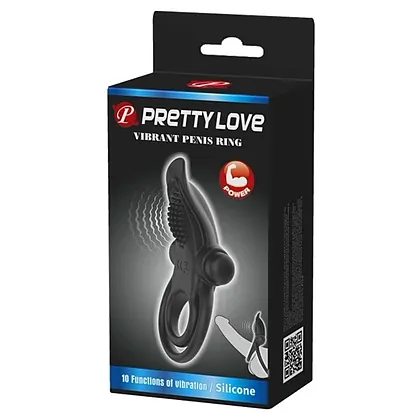 Pretty Love Vibrant Penis Ring Negru