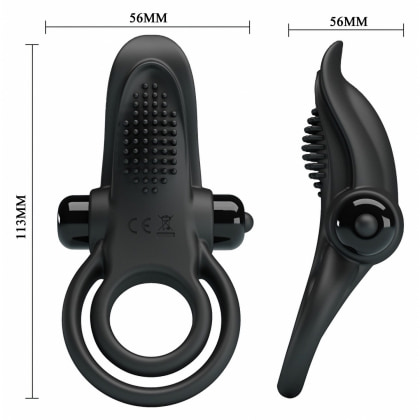 Pretty Love Vibrant Penis Ring Negru