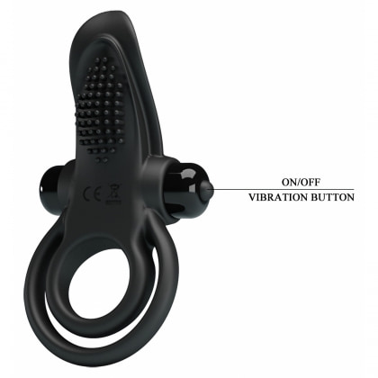 Pretty Love Vibrant Penis Ring Negru