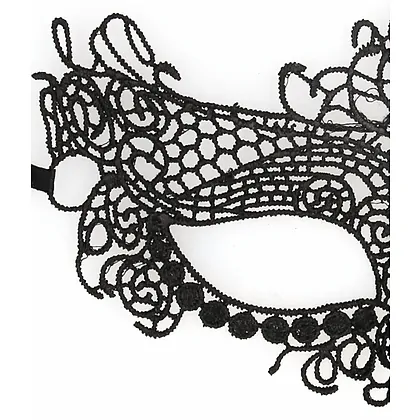 Queen Lace Mask Negru