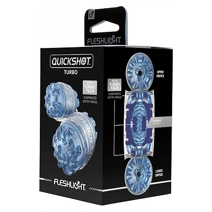 Quickshot Turbo Blue Ice Fleshlight Compact Prindere Dinamică Albastru