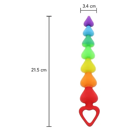 Rainbow Heart Beads Multicolor