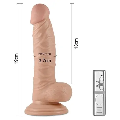Real Extreme Vibrator 19 cm cu Ventuză Puternică