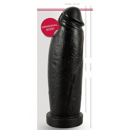 Realistixxx Real Giant XXL, 29,8×9,1 cm cu Ventuză Negru