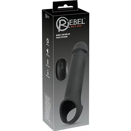 Rebel Extensie +8 cm, 10 Moduri Vibrație, Reîncărcabil Negru