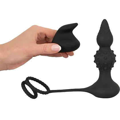 Rebel RC Dop Anal Vibrator cu Inele 10 Moduri Wireless Negru